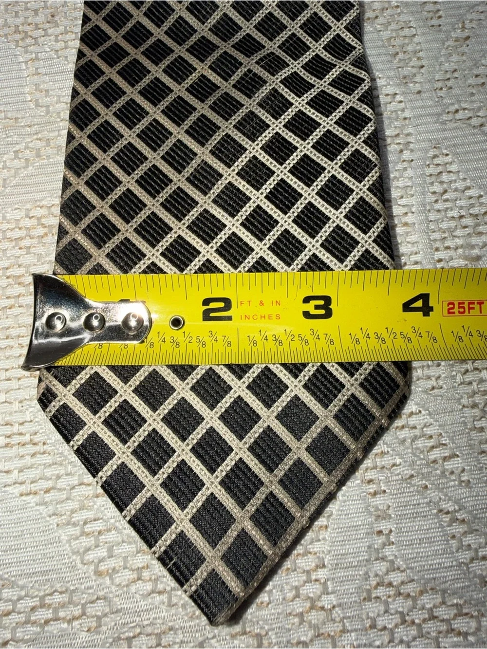 JOSEPH & FEISS silk men tie Metalic Geometric Squares